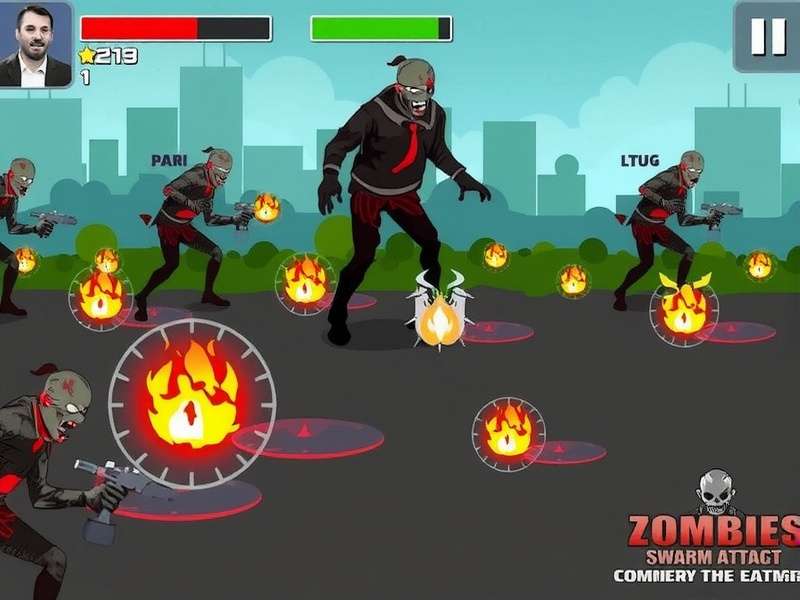 Zombie Swarm Attack Gameplay Screenshot